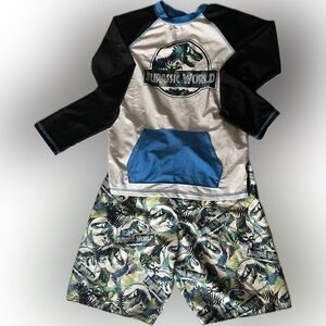 Swim Trunks and swim top for Ultimate Comfort. Black and White.